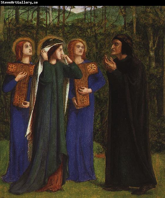 Dante Gabriel Rossetti The Meeting of Dante and Beatrice in Paradise